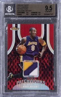2005-06 Topps Finest Patchworks Refractors #KB Kobe Bryant Game Used Patch Card (#22/29) - BGS GEM MINT 9.5